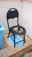 Portable Toilet Chair with Backrest - 1