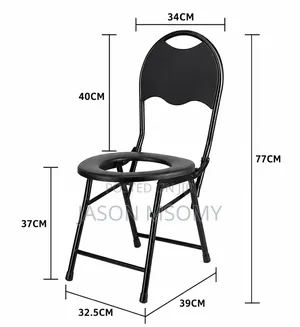 Portable Toilet Chair with Backrest