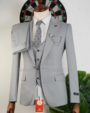 Suti ya Royal Light Grey ya Vipande 3