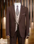 Executive Chocolate Brown 3-Piece Suit - 2
