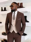 Executive Chocolate Brown 3-Piece Suit - 4