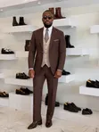 Executive Chocolate Brown 3-Piece Suit - 5