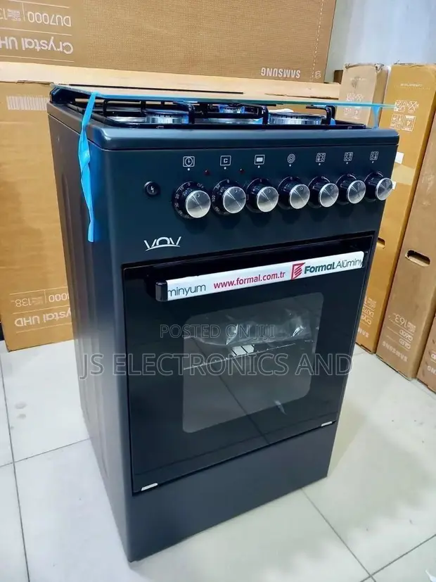 Jiko la Vov 50x50cm, Vichomeo 3 vya Gesi + 1 cha Umeme, Jipya Kabisa - 1