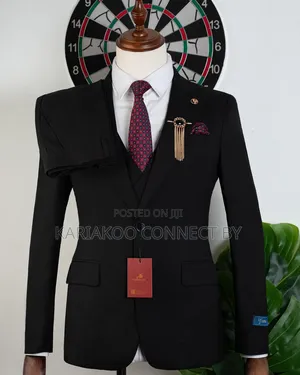 Men's Black 3-Piece Suit