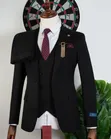 Men's Black 3-Piece Suit - 5