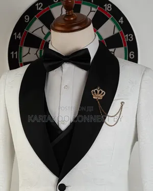 Luxury ROMASTER 3-Piece Black & White Tuxedo