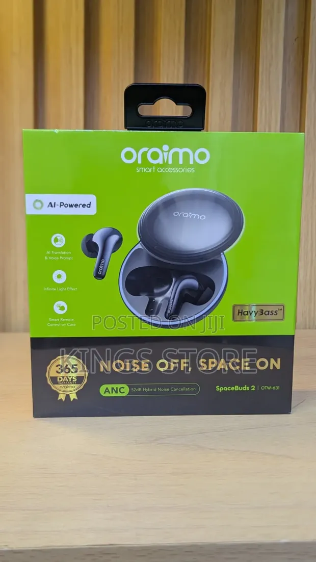 Oraimo Spacebuds 2 AI Hybrid ANC Earbuds za Wireless - 1