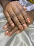 Hard Gel Nails - Brown Marble Tortoise Shell | Medium Square - 1