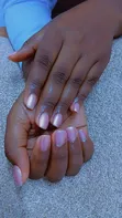 Hard Gel Nails - Pearl Pink Glazed Donut | Short Squoval - 2