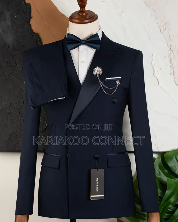 Navy Blue Formal Men's Suit - 1