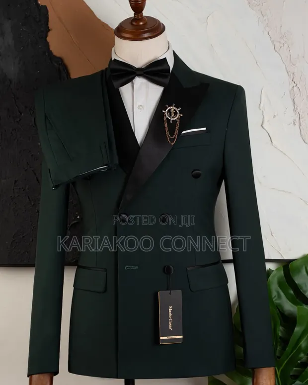 Navy Green Formal Men's Suit - Brand Turkey - 1