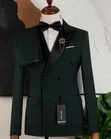 Navy Green Formal Men's Suit - Brand Turkey - 1