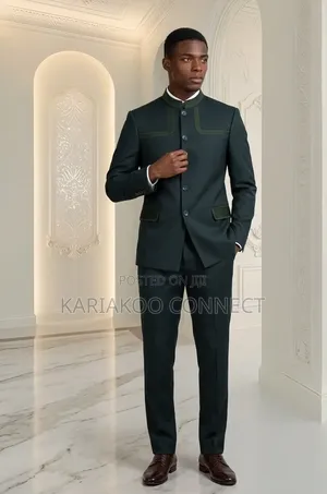 Classic Green Corduroy Suit - Brand New