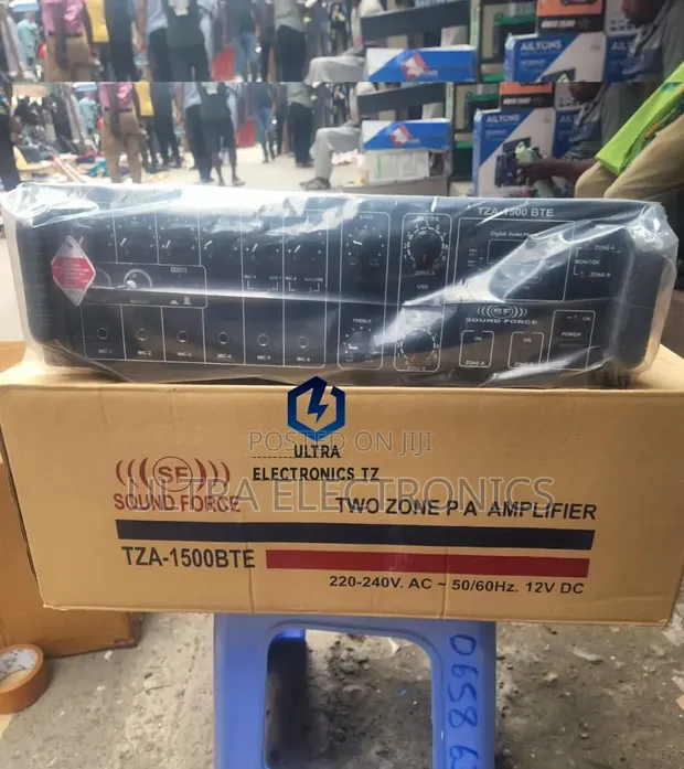 Sound Force TZA-1500BTE Amplifier ya PA ya Maeneo Mawili - 1