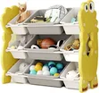 Children's Storage Shelf with 9 Plastic Bins - 2
