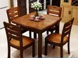 Dining Table with 4 Chairs - Hardwood - 2