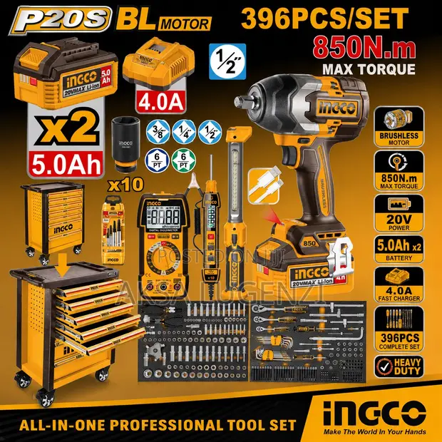 Ingco 396-Piece Professional Tool Set - 1