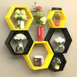 Deco Wall Shelf Decorations - Yellow Glossy Finish - 1
