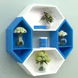 Deco Wall Shelf Decorations - Yellow Glossy Finish - 3