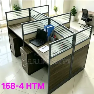 4-Seater Modern Office Workstation - Model 045-4 HQM