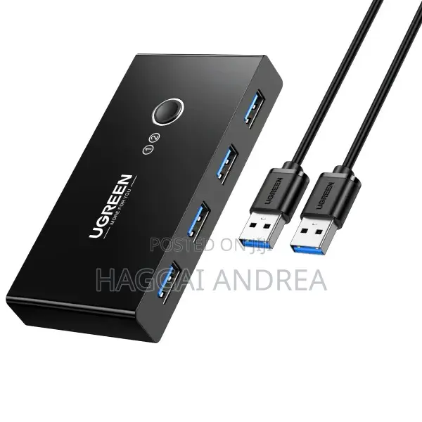 Ugreen US216 2-in-4-Out USB 3.0 Sharing Switch Box - Black - 1
