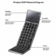 Yesido KB49 Tri-Fold Wireless Bluetooth Keyboard with Touchpad - 4
