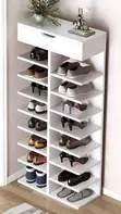 Brand New Wood-Mode Shoe Rack - White - 2