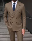Official Taupe Brown Men's Suits by Ricardo - 1
