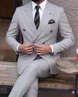 Official Ricardo Men's Silver Gray Suits - 1