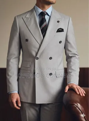 Official Ricardo Men's Silver Gray Suits