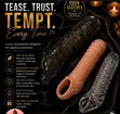 Size Matters Penis Sleeves Condom - Black - 1