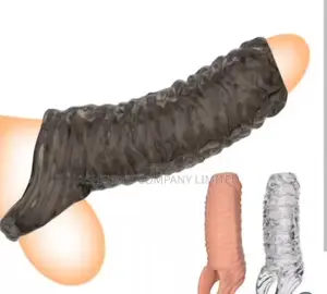 Size Matters Penis Sleeves Condom - Black