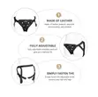 Aichun Beauty Strap On Kit - Black Leather - 2