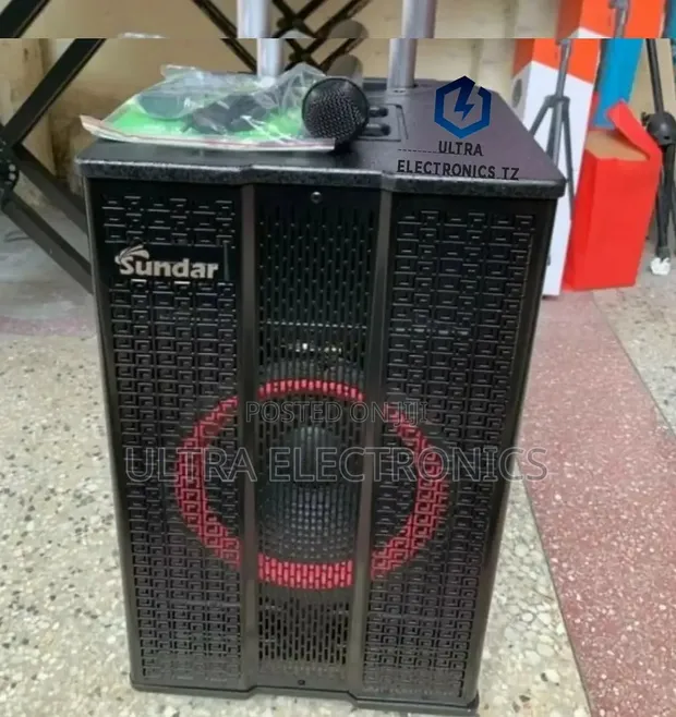 Sundar 14-Inch Portable Rechargeable Speaker with Mic - 1