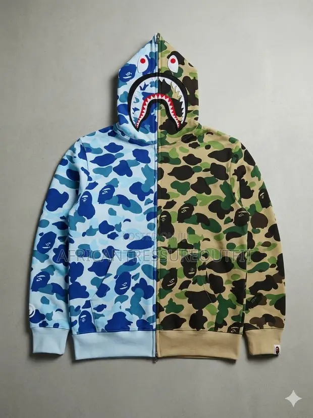 Bape Camo Shark Full Zip Hoodie - 1