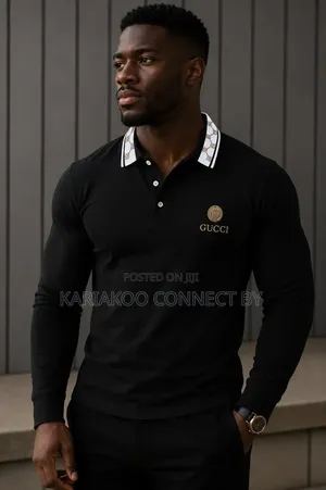 Gucci Luxury Men's Long-Sleeve Polo Shirts