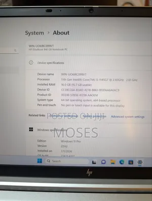 HP EliteBook 840 G8 Laptop - 16GB RAM, 256GB SSD