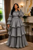 Elegant Women's Dress - Multicolor - 4
