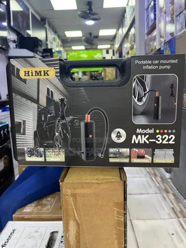 HiMK MK-322 Portable 12V Air Compressor for Cars, Bikes, Balls - 1