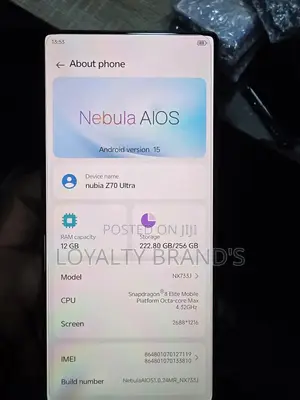 New ZTE nubia Z70 Ultra 256GB