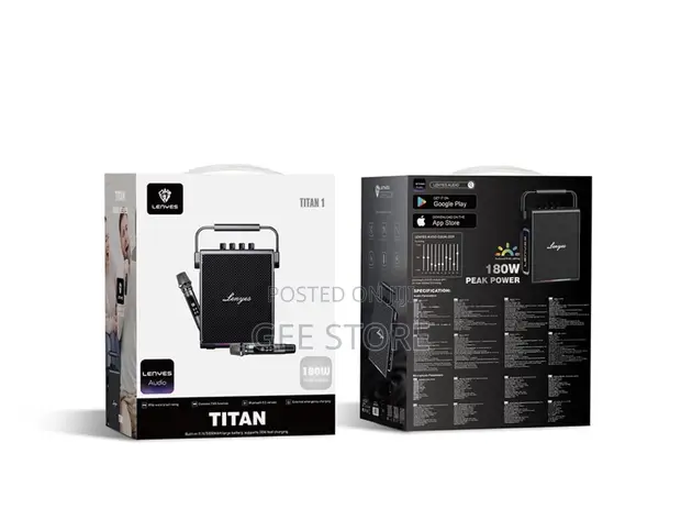 Lenyes Titan 1 180W Karaoke Speaker ya Nje - 1