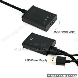 VGA to HDMI Converter Adapter (1080p)