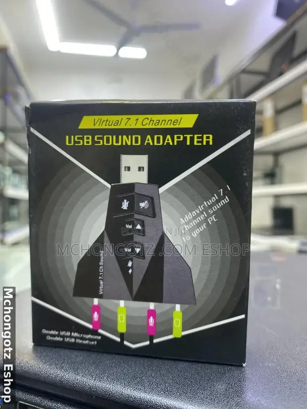 USB Sound Adapter Virtual 7.1 (Dual Headset/Mic Ports) - 1