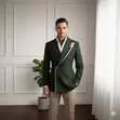 Green Sharp Lock Men's Suit - 2