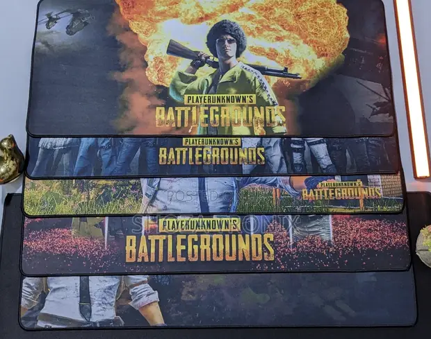 XXL Mouse Pad - Nyeusi Plain / Battlegrounds - 1