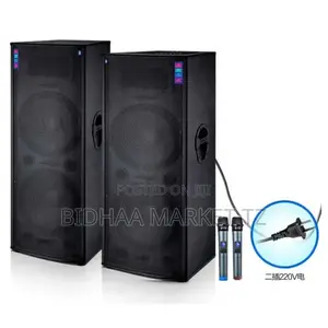 Powerful PA Speaker System with Dual Woofers