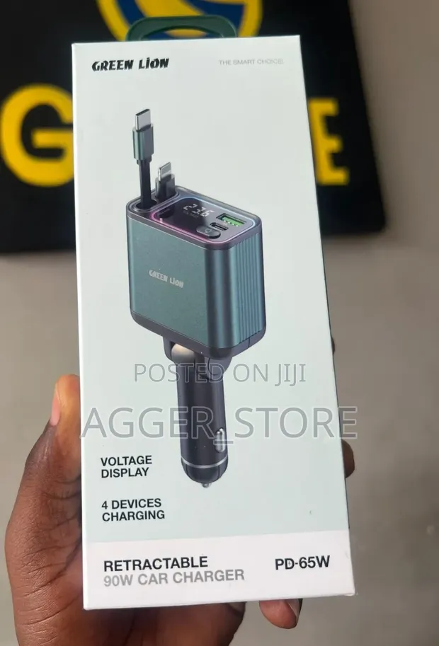 Green Lion 90W Car Charger Inayorudishwa - 1