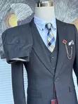Premium Charcoal Grey 3-Piece Suit - 1