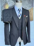 Premium Charcoal Grey 3-Piece Suit - 2