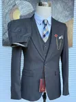 Premium Charcoal Grey 3-Piece Suit - 3